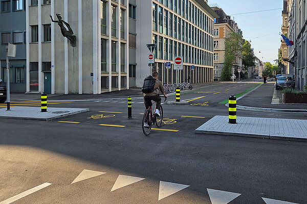 Stadt Zürich Fahrrad Verkehr