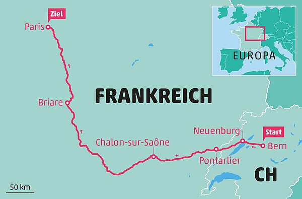 Landkarte von Frankreich