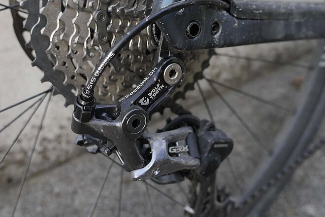 Nahaufnahme eine Kassette und eines Wechsels am Fahrrad