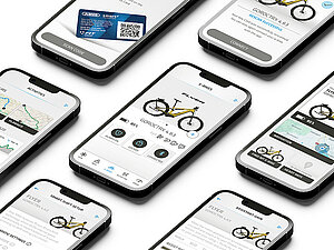Smartphones liegen auf einen Tisch.