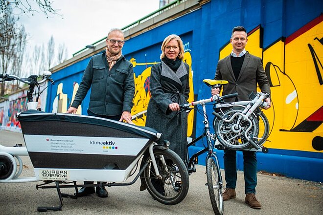 Fördergelder für Lastenräder, E-Bikes und Faltvelos in Österreich. 