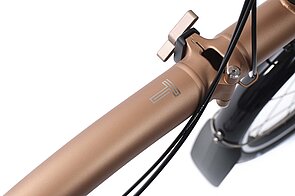 Oberrohr in Farbe Bronze eines Faltvelos von Brompton.