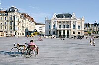 Die Rad-WM 2024 sorgt in Zürich für Wirbel. Sechseläutenplatz in der Stadt Zürich.