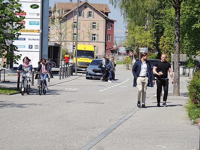 Velostadt Nummer eins: Burgdorf mit Begegnungszone.
