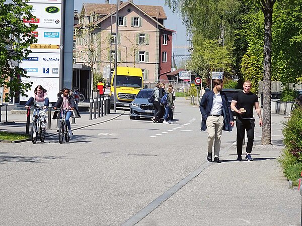 Velostadt Nummer eins: Burgdorf mit Begegnungszone.