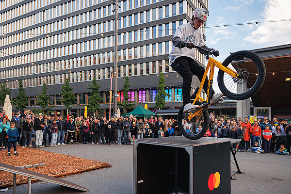 Urban Trial-Show von Raphaël Dähler und Nico Altherr.
