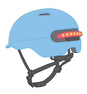 Fahrradhelm mit Rücklicht