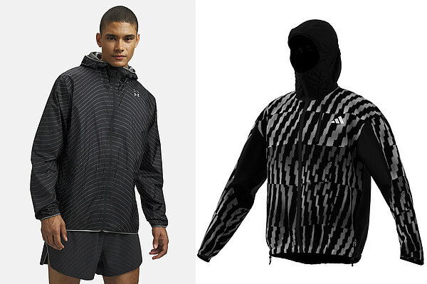 Sportbekleidung mit High-vis-Details. leichte Regenjacke für Männer