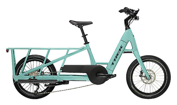 Trek Fetch Cargobike. Lastenrad mit langem Heck.