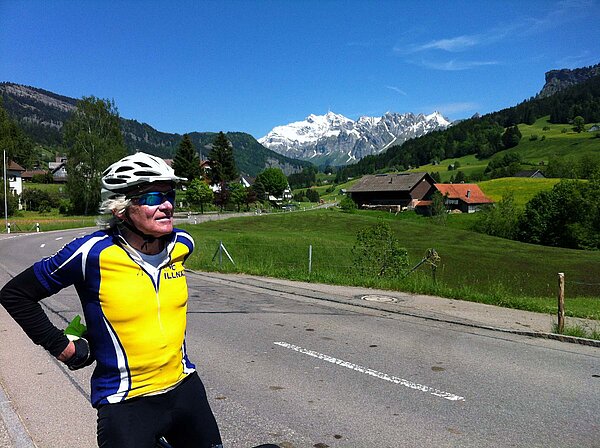 Hanspeter Guggenbühl auf Tour.