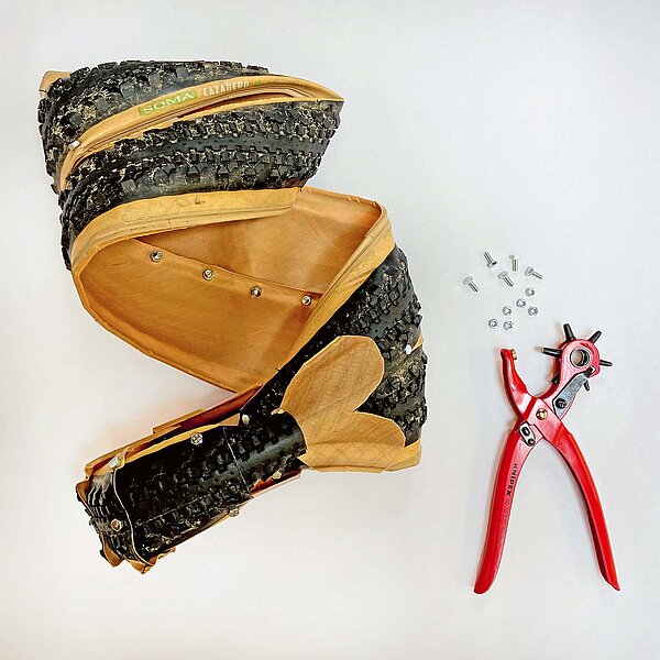 Ein Fahrradreifen für Mountainbikes