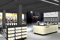 Fahrradgeschäft mit moderner Einrichtung.