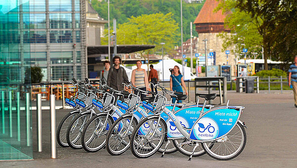 Die Unisex-Tiefeinsteiger von Nextbike gibt es mit oder ohne elektrischen Hilfsantrieb.