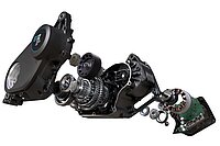 Pinion MGU Auto Shift Smart Shift Update. Explosionszeichnung eines E-Bike-Antriebs.