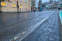 Basel pausiert Versuch mit velofreundlichem Tramgleis.