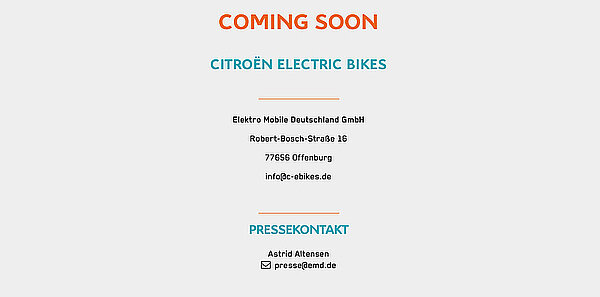 Citroën dementiert, dass die E-Bikes vom Autohersteller stammen. 
