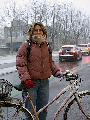 Velofahren im Winter.