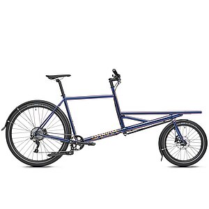 Cargobike Typenkunde. Blaues Transportrad von Omnium.