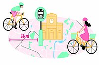 96,8 Prozent der Bevölkerung erreicht mit maximal fünf Kilometern Velofahrt einen Bahnhof. 