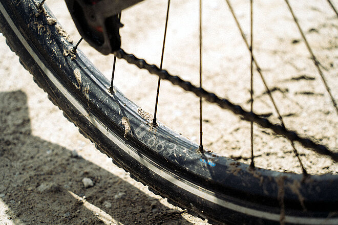 Laufrad eines Fahrrads von Omnium.