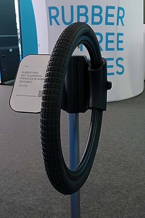 Neuheiten 2024 Retyre Fahrradreifen ohne Gummi aus Kautschuk.