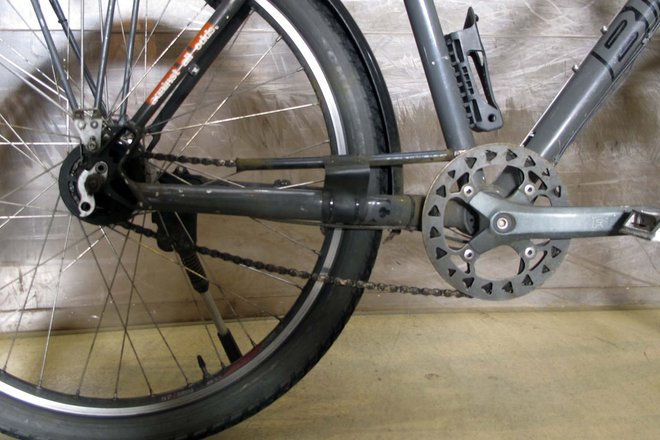 Test Veer Split Belt Umbau. Ein altes Fahrrad mit Nabenschaltung.
