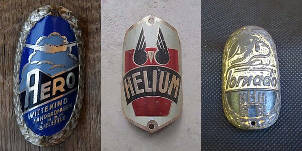 Veloemblem Steuerkopflogo Wind und Elemente Aero, Helium, Tornado