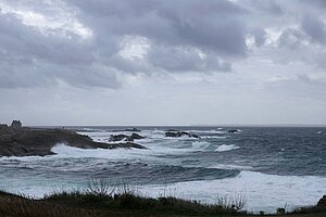 Atlantikküste im Frankreich.