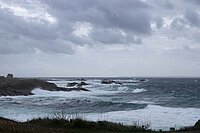 Atlantikküste im Frankreich.