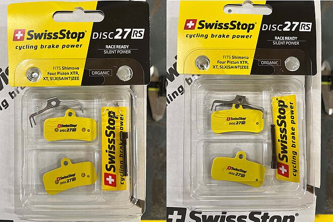Rückruf SwissStop Disc 27RS – mit Produktionsseriencodes D und G.