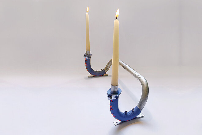 Kerzenständer aus Velolenker DIY Velojournal