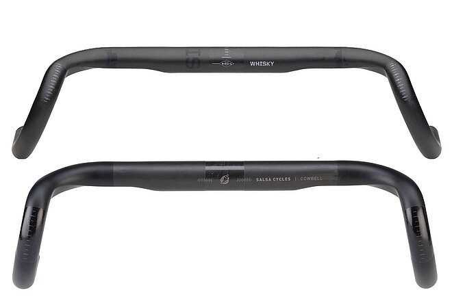 Carbonlenker von Salsa und Whiskey Parts können brechen. Zwei Fahrradlenker für Rennräder und Gravelbikes. 