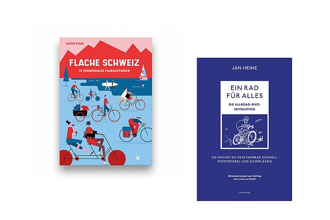 Diese Bücher machen die Schweiz Flach und gehen dem Trend Gravelbike auf die Spur.
Flache Schweiz und Ein Rad für Alles. Die Buchtipps von Velojournal.