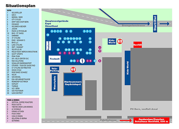 Geländeplan vom «8. Gravel Ride & Race Bern».