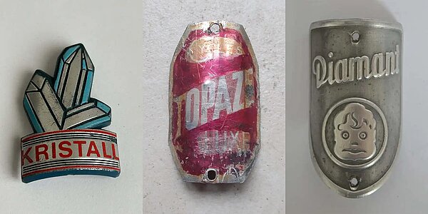 Veloemblem Steuerkopflogo Diamant, Kristall, Topas Mineralien und Gesteine