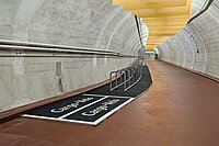 Parkhaus Hohe Promenade für Velos geöffnet. Veloabstellplätze in einem Parkhaus.