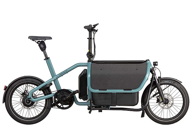 Riese & Müller Carrie Cargobike. Lastenrad und kleiner Transportbox. 