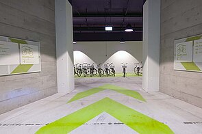 Zufahrt zur Velostation