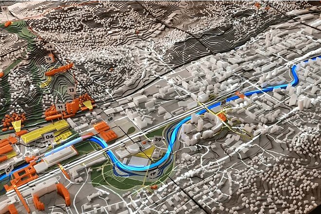 Anhand eines digitalen Zwillings kann die Stadentwicklung optisch dargestellt werden.