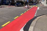 Velovorzugsroute Baslerstrasse Zürich. 