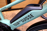 Tour de Suisse hat ab April 2023 zwei CEOs. E-Bike-Rahmen mit Schriftzug Tour de Suisse, 