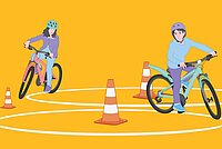 Spiele auf dem Velo.