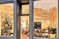 Schaufenster eines Fahrradgeschäfts