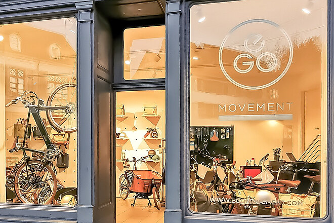 Schaufenster eines Fahrradgeschäfts