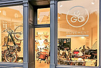 Schaufenster eines Fahrradgeschäfts