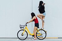Akrobatik auf dem Velo