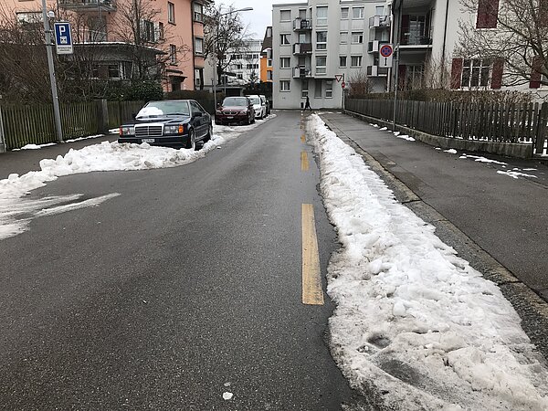 Schneematsch auf Strasse