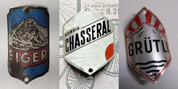 Veloemblem Steuerkopflogo Schweizer Berge Eiger Chasseral Grütli Rütli
