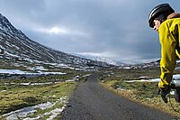 Radfahrer in Schottland