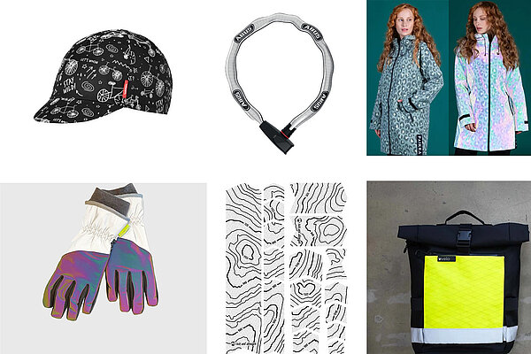 Reflektierende Accessoires Übersicht velojournal High-vis-Produkte